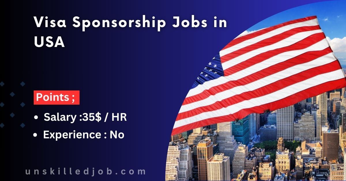 Visa Sponsorship Jobs in USA 2024 Work Visa