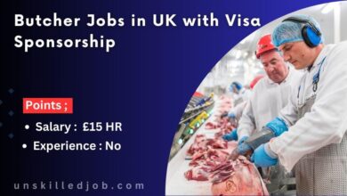 Butcher Jobs in UK with Visa Sponsorship