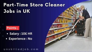 Part-Time Store Cleaner Jobs in UK
