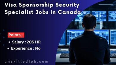 Visa Sponsorship Security Specialist Jobs in Canada