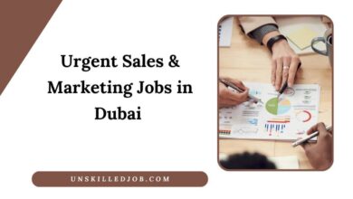 Urgent Sales & Marketing Jobs in Dubai