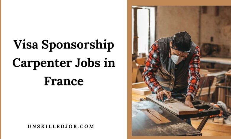 Visa Sponsorship Carpenter Jobs in France