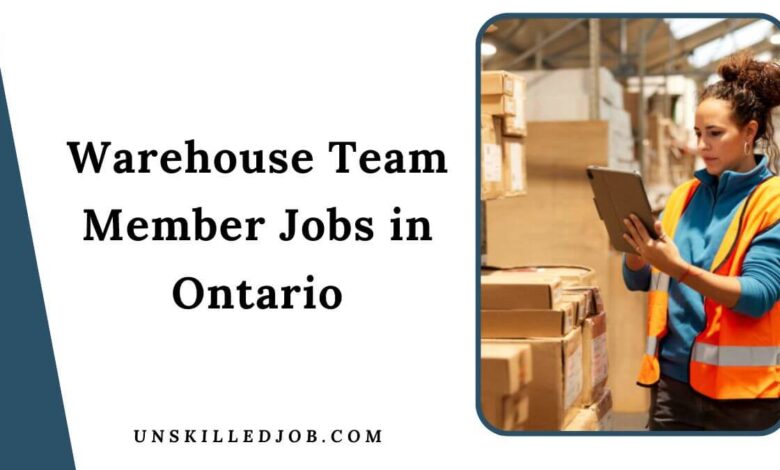 Warehouse Team Member Jobs in Ontario