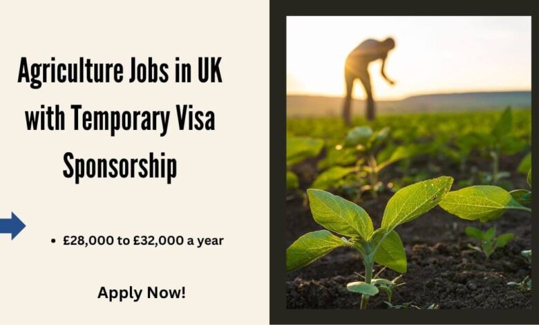 Agriculture Jobs in UK with Temporary Visa Sponsorship