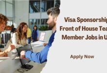 Visa Sponsorship Front of House Team Member Jobs in UK