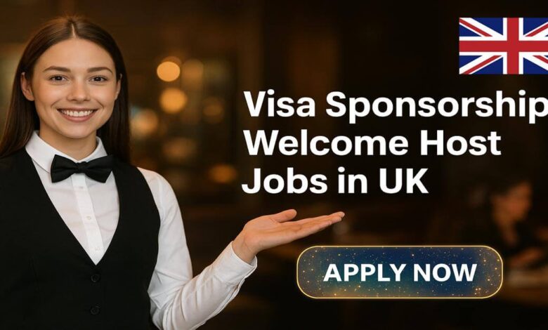 Visa Sponsorship Welcome Host Jobs in UK