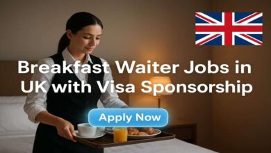 Breakfast Waiter Jobs in UK with Visa Sponsorship