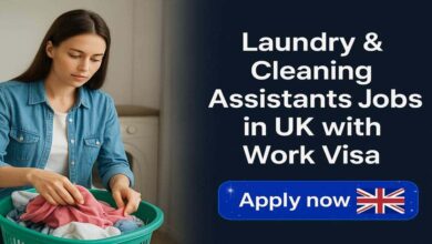 Laundry & Cleaning Assistants Jobs in UK with Work Visa