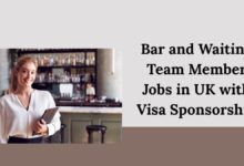 Bar and Waiting Team Member Jobs in UK with Visa Sponsorship