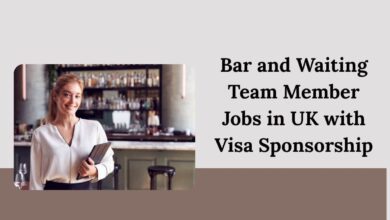 Bar and Waiting Team Member Jobs in UK with Visa Sponsorship