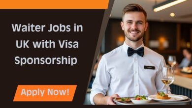 Waiter Jobs in UK with Visa Sponsorship