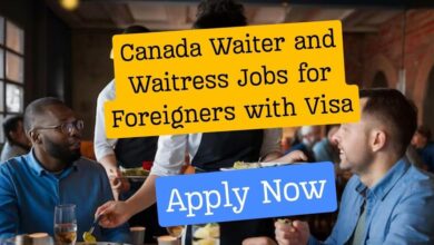 Canada Waiter and Waitress Jobs for Foreigners with Visa