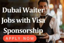 Dubai Waiter Jobs with Visa Sponsorship