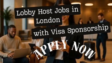 Lobby Host Jobs in London with Visa Sponsorship