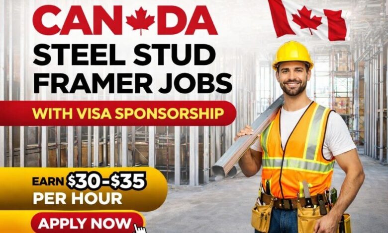 Canada Steel Stud Framer Jobs with Visa Sponsorship