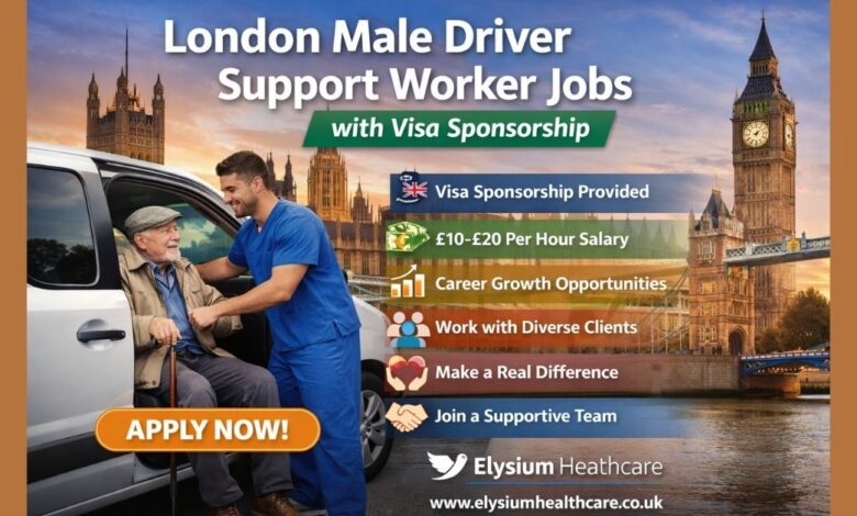 London Male Driver Support Worker Jobs with Visa Sponsorship