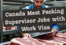 Canada Meat Packing Supervisor Jobs with Work Visa